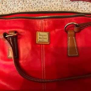 Large Red Leather Dooney & Burke Bag!
